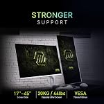 MSI MAG MT201DW - Premium Heavy Duty Dual Monitor Stand Arms, 17-45" Support, VESA Compatible, Adjustable Spring Assisted Mount, 44 lbs per Screen, Clamp & Grommet, Quick Release Plate - White