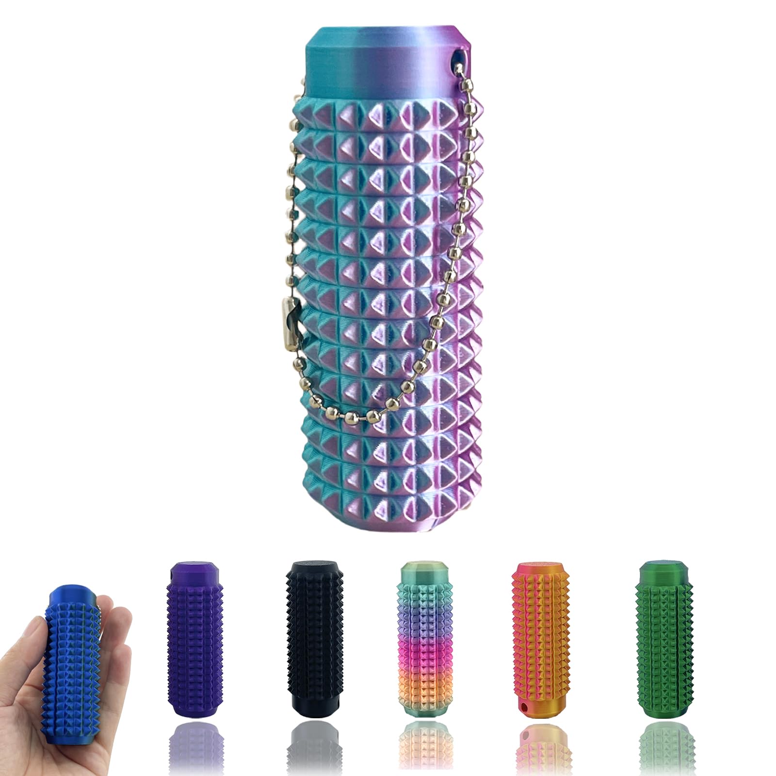 Little Ouchies Fidget, Pocket Mini Fidget Toy for Adults, Pain Stim Fidget, 3D Printed Venting Key Pendant, 1pcs Spiky Grippie Stim Keychain for