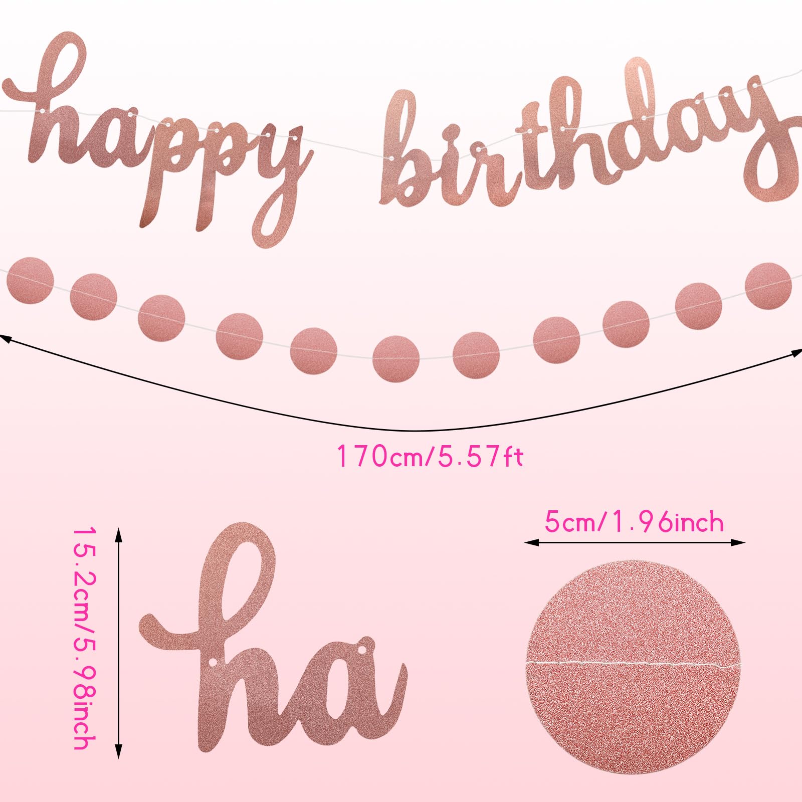 Light Pink Birthday Decorations Aazon.co: Blush Pink & Rose Gold Party  Decorations - Happy Birthday... Happy Birthday Banner Pink