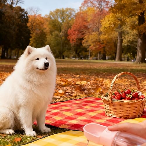 Miniatura 8 de 2-in-1 Dog Water Bottle with Food Container - 10oz Leak-Proof Travel Water Dispenser, Travel Water Bowl for Cats, Dogs, and Puppies - Essential for