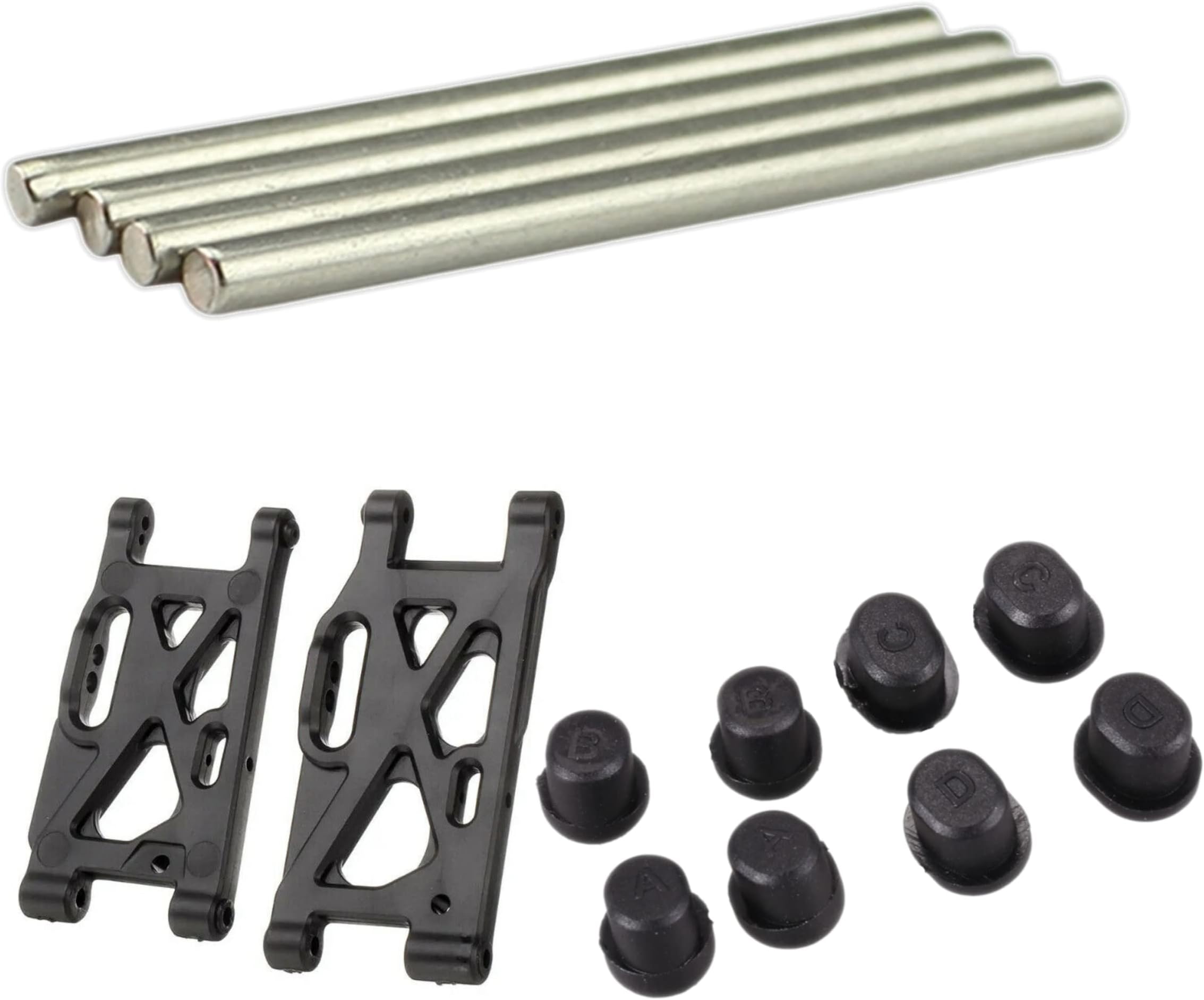 Wltoys Parts Combo Suspension Arm 1250, Swing Arm Bushings 1267, Optical Axis 1276 | Fits: 124016 124017 124018 124019 144001 144010, Upgrade Parts, RC Spare Parts, 1250 1267 1276