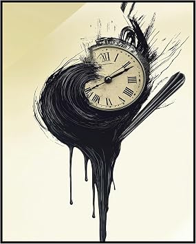 Posterizer 1 pcs - Salvador Dali inspired poster - melting clock abstract art -1 - Fantasy & Fiction Art - Famous Figures Art Collection - Living Room Bedroom Decor-11x14 unframed wall art