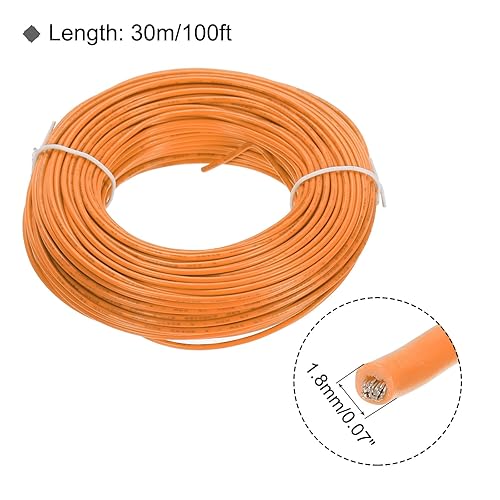 Vista 114 de MECCANIXITY Cable trenzado de PVC verde 18 AWG, 24.6 ft/25 pies, 300 V, cobre estañado, UL1007, compatible con varios dispositivos