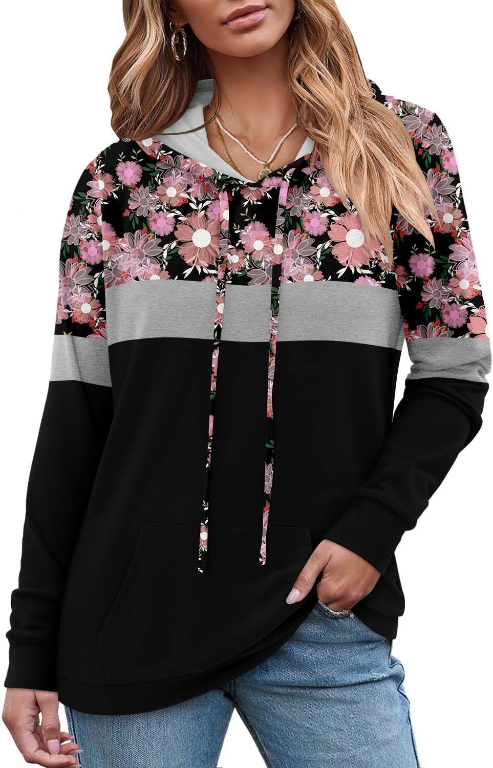 onlypuff Women's Pullover Hoodies Teen Girls Trendy Fall Fashion Tops Hooded Sweatshirts - Image 3