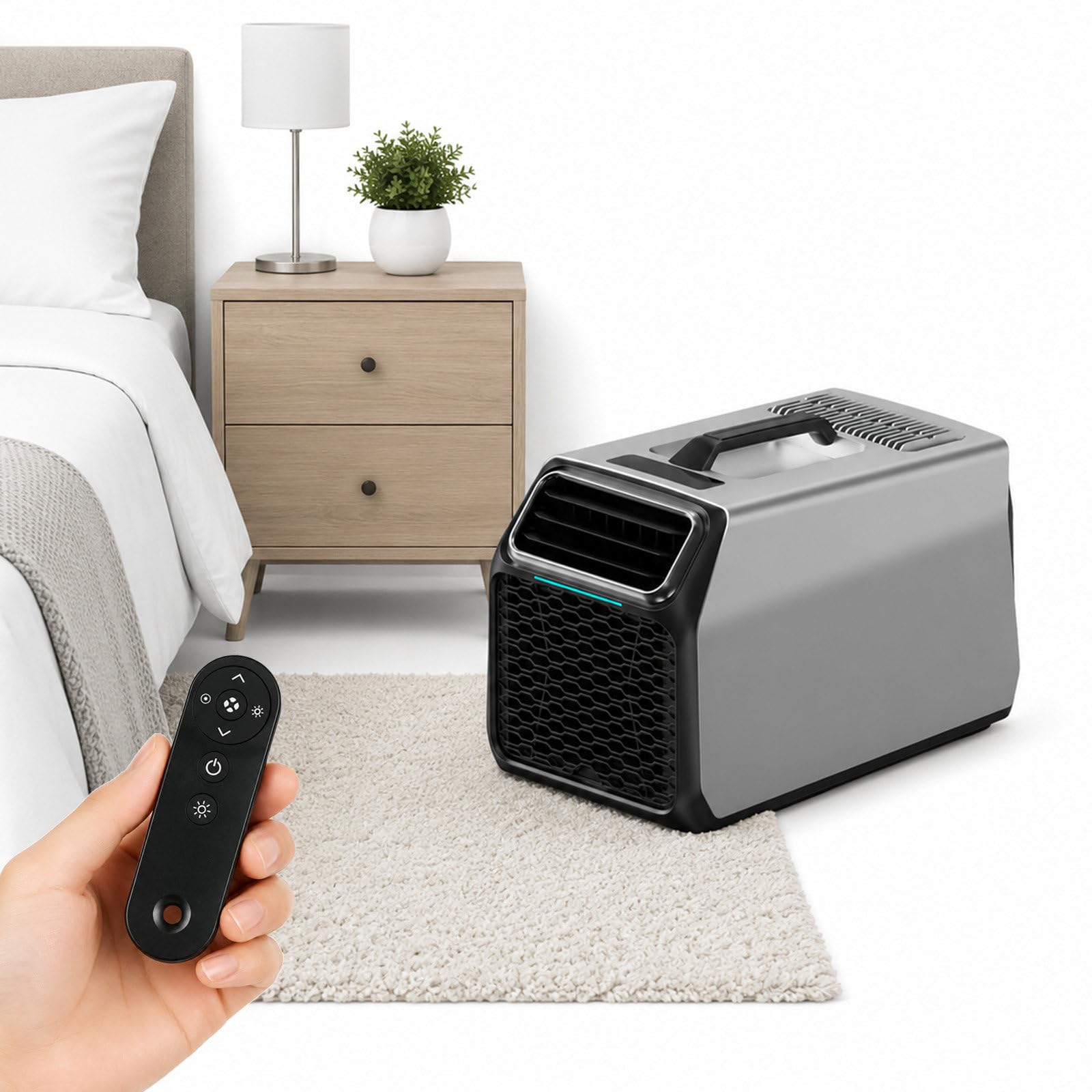 agreilduite Mini Air Conditioner And Dehumidifier For Bedrooms And Dorm Rooms 1100w/3-5m²