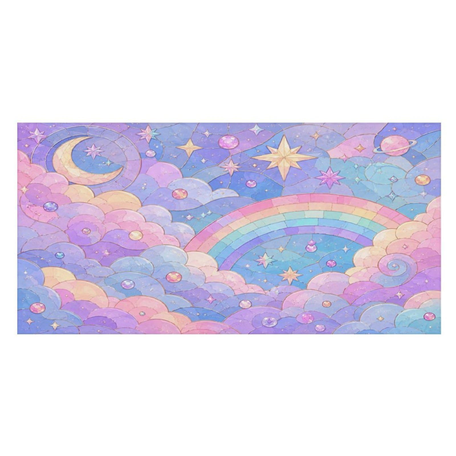 Anceky Pastel Sky Rainbow Clouds Stars Moon Oversized Beach Towel Quick Dry Sand Free Microfiber Travel Towel Lightweight Multi Purpose Beach Blanket Pool Gym Bath Towel 63x31 in