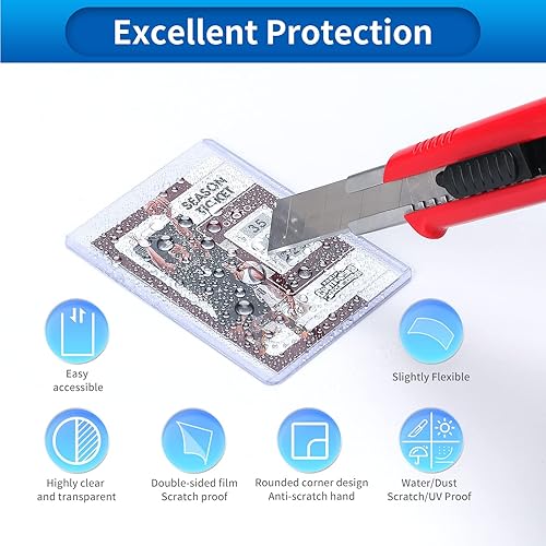 Miniatura 5 de Paquete de 25 fundas de plástico duro para tarjetas MTG, 3 x 4 pulgadas, súper transparente, para tarjetas estándar, ligeramente flexibles, paquete