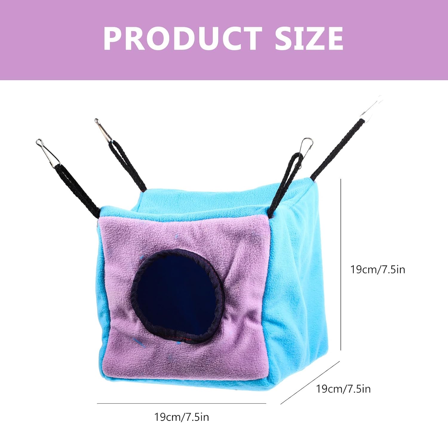Toddmomy Hamster Hanging Hammock Plush Bed Breathable Winter Guinea Pig Cage Supply Washable Pet Bed for Small Animals