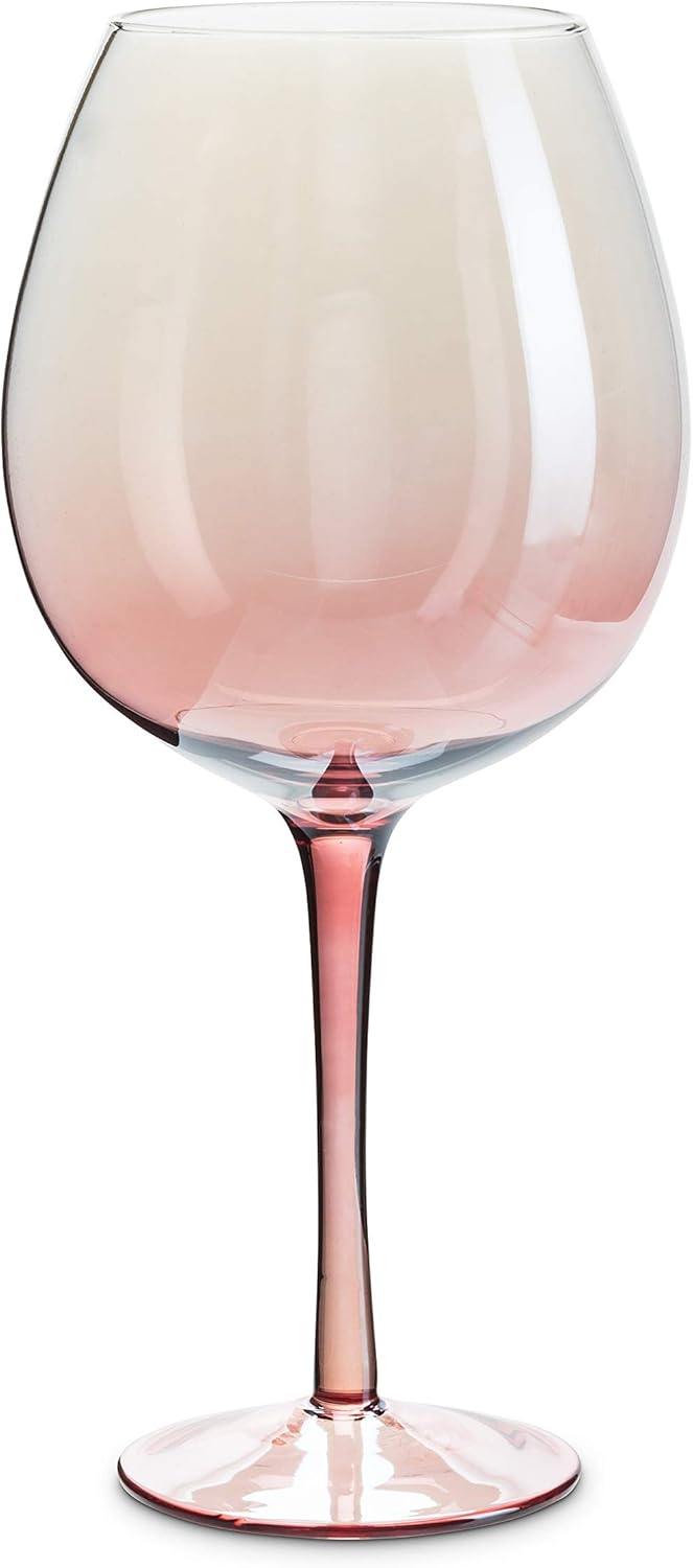 Abbott Collection Xlg Pink Iris Goblet-10 H(28oz), 10 inches high