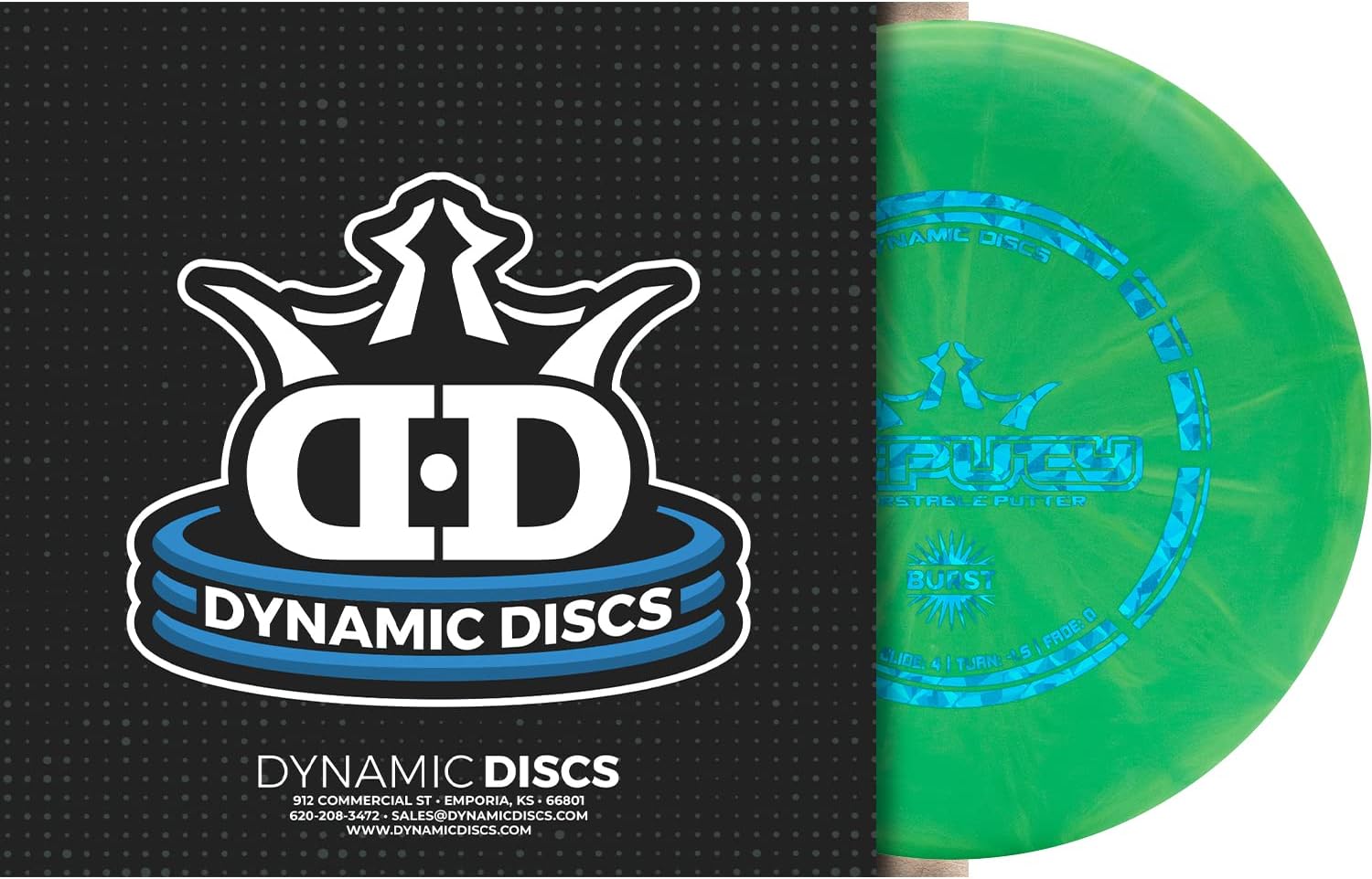Dynamic Discs Prime Burst Deputy Disc Golf Putter, PDGA Approved, Men and Women Frisbee Golf Putter, 170g Plus Understable Putt, Easy to Throw, Stamp Color & Burst Pattern Will Vary