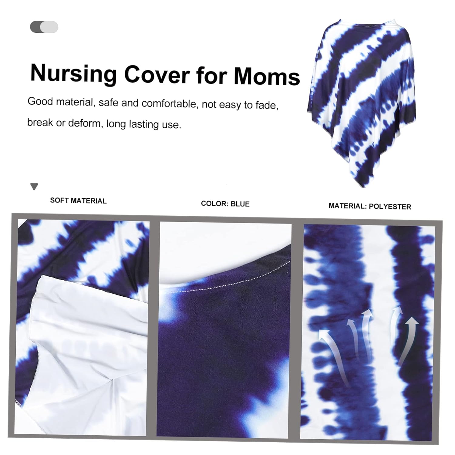 Sosoport Multi-Functional Breastfeeding Cover Stylish Seat Cover for Nursing Soft and Comfortable for Moms The Go Chic Tie-dye Design