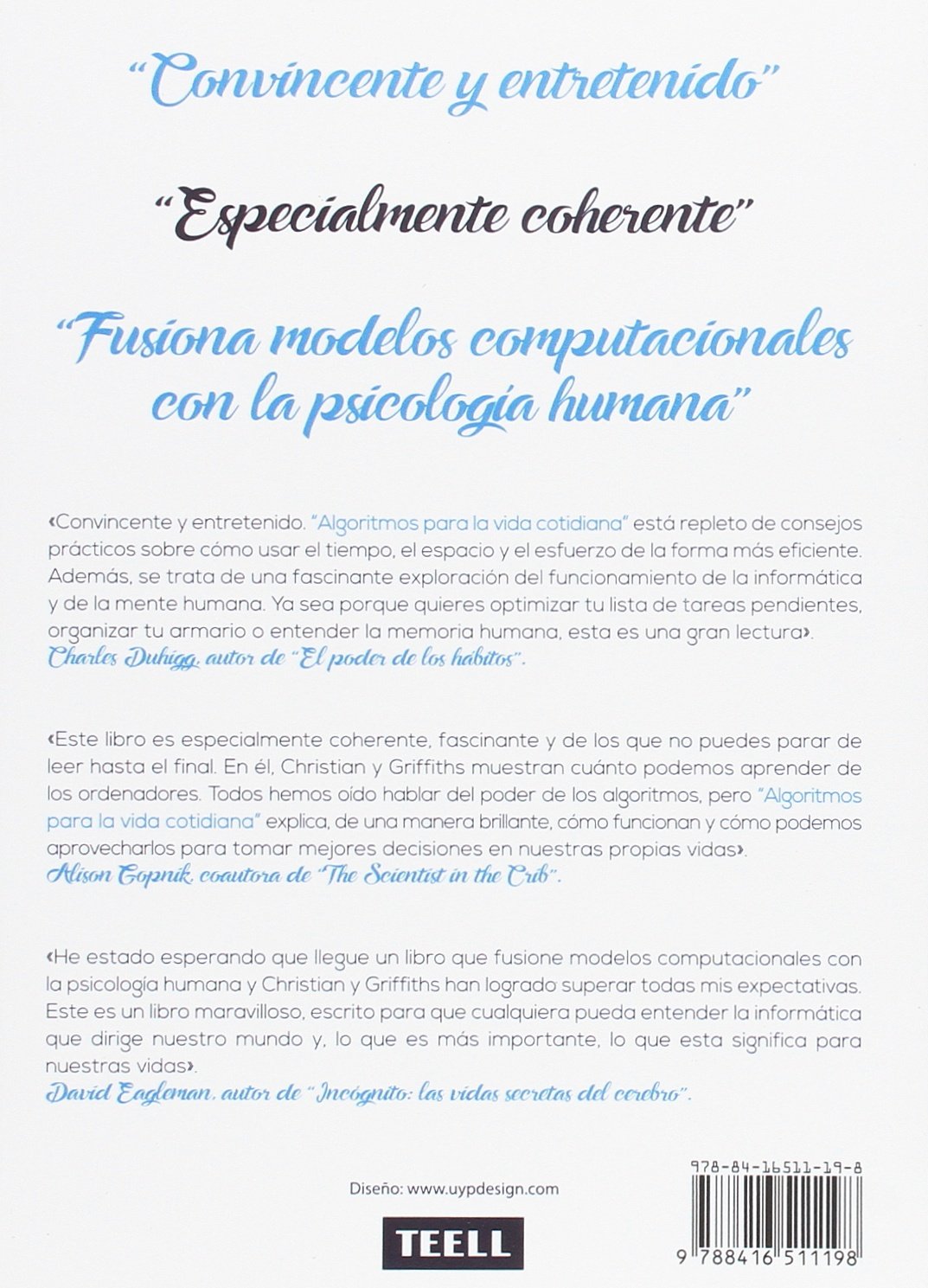 Algoritmos para la vida cotidiana: La ciencia de la informática aplicada a las decisiones humanas. (DIVULGACON CIENTIFICA)