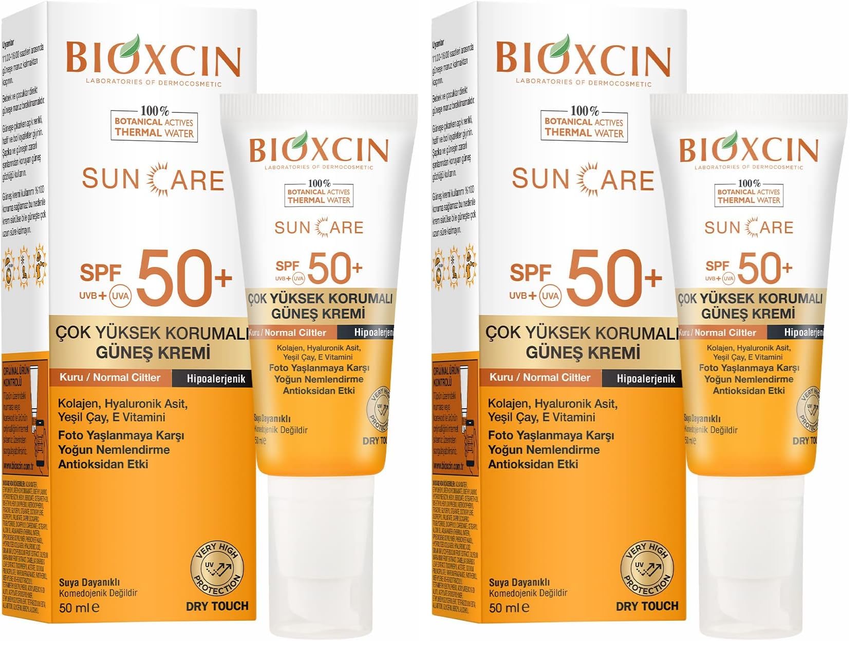 Bioxcin Sun Care Çok Yüksek Korumalı Kuru Ciltler Için Güneş Kremi Spf 50+ (2 paketi)