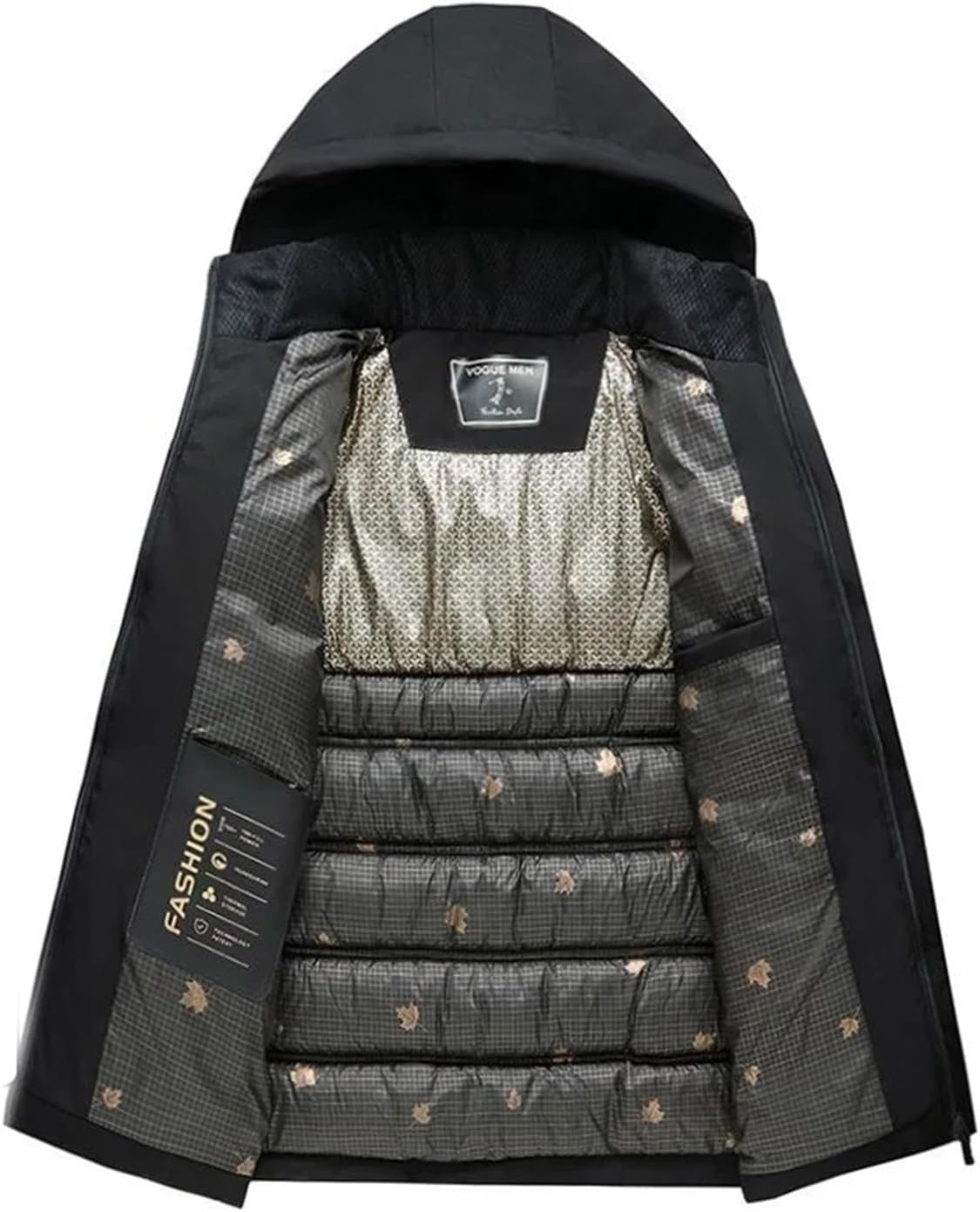 Mens Thick Warm Hooded Cotton Jacket Casual Loose Sports Plus Size Winter Fashion High End Coat