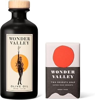 WONDER VALLEY - California Extra Virgin Olive Oil (12.7 fl oz) + Two Deserts Soap Bar (1 Bar) Bundle