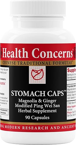 Health Concerns Cápsulas para el estómago - Suplemento de digestión - Ayuda a las hierbas para la digestión - 90 Cápsulas