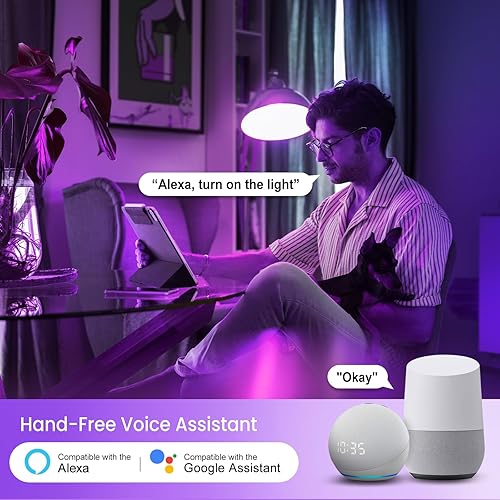 Miniatura 5 de Bombilla inteligente WiFi G9, RGBCW, 3.5 W  40 W, compatible con Alexa Google Home, regulable, blanco sintonizable (2700 K-6500 k), control remoto
