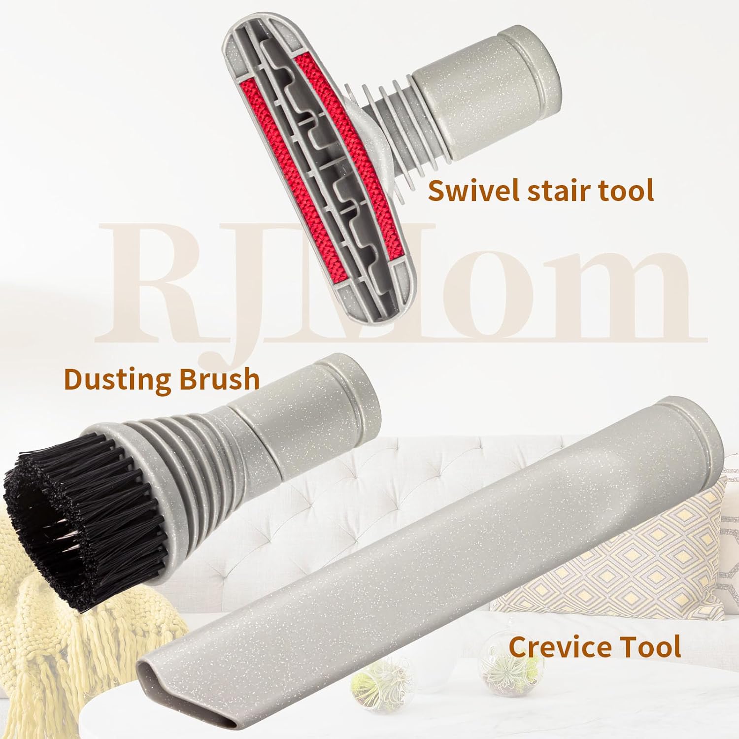 Vacuum Attachment Replace Dyson Upholstery Attachment, Replace Dyson Crevice Tool, Replace Dyson Attachment for Dyson Dc14 Replacement Parts DC01 DC02 DC04 DC07 DC17 (3KIT) For Dyson Vacuum Attachment image 8 of 9 B0843GHFDD