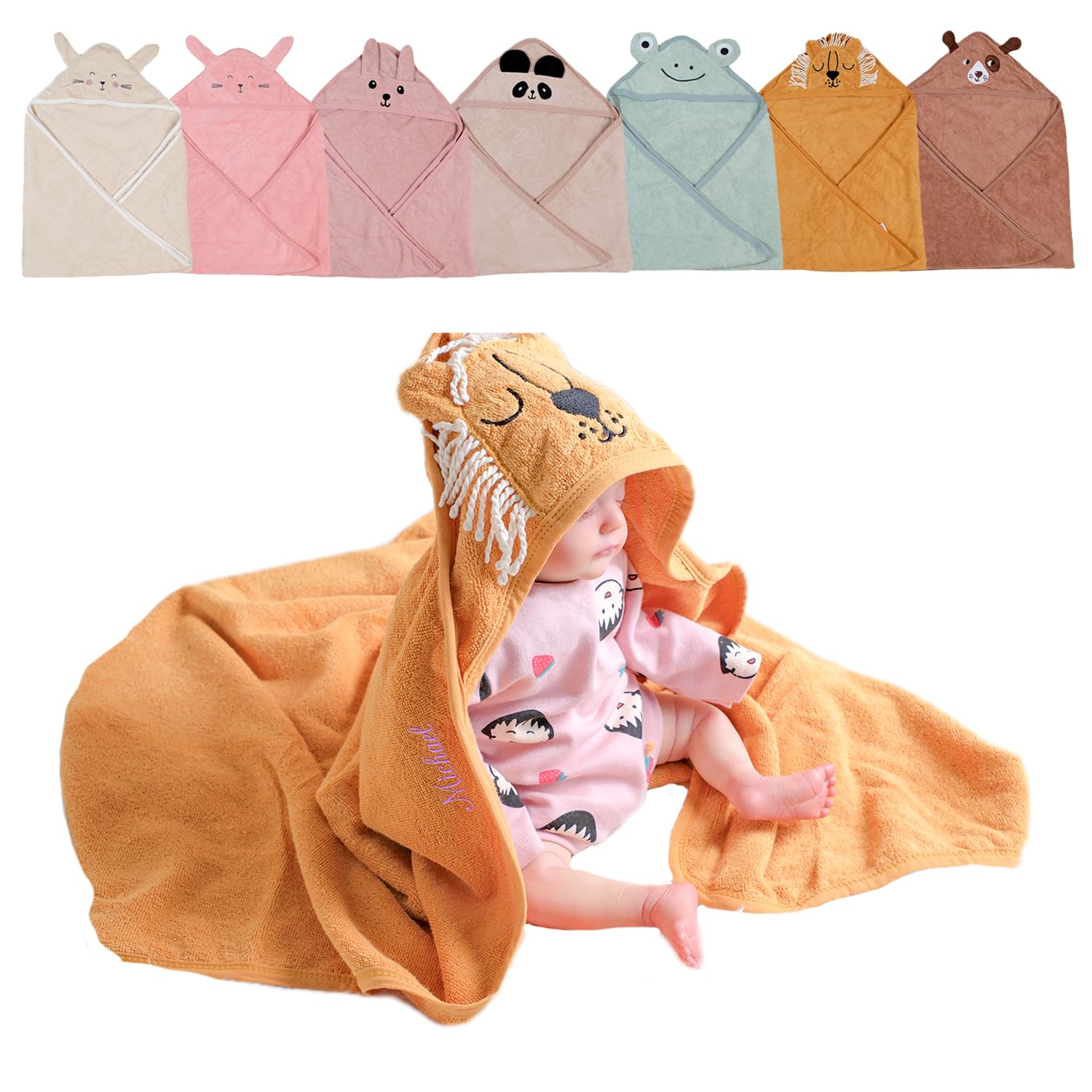 Cape de bain bébé lion en coton pour la piscine et la maison