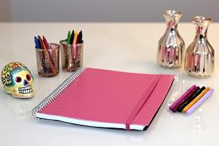 Caderno Universitário Circle 1x1 96 Folhas Pautado Rosa Confetti