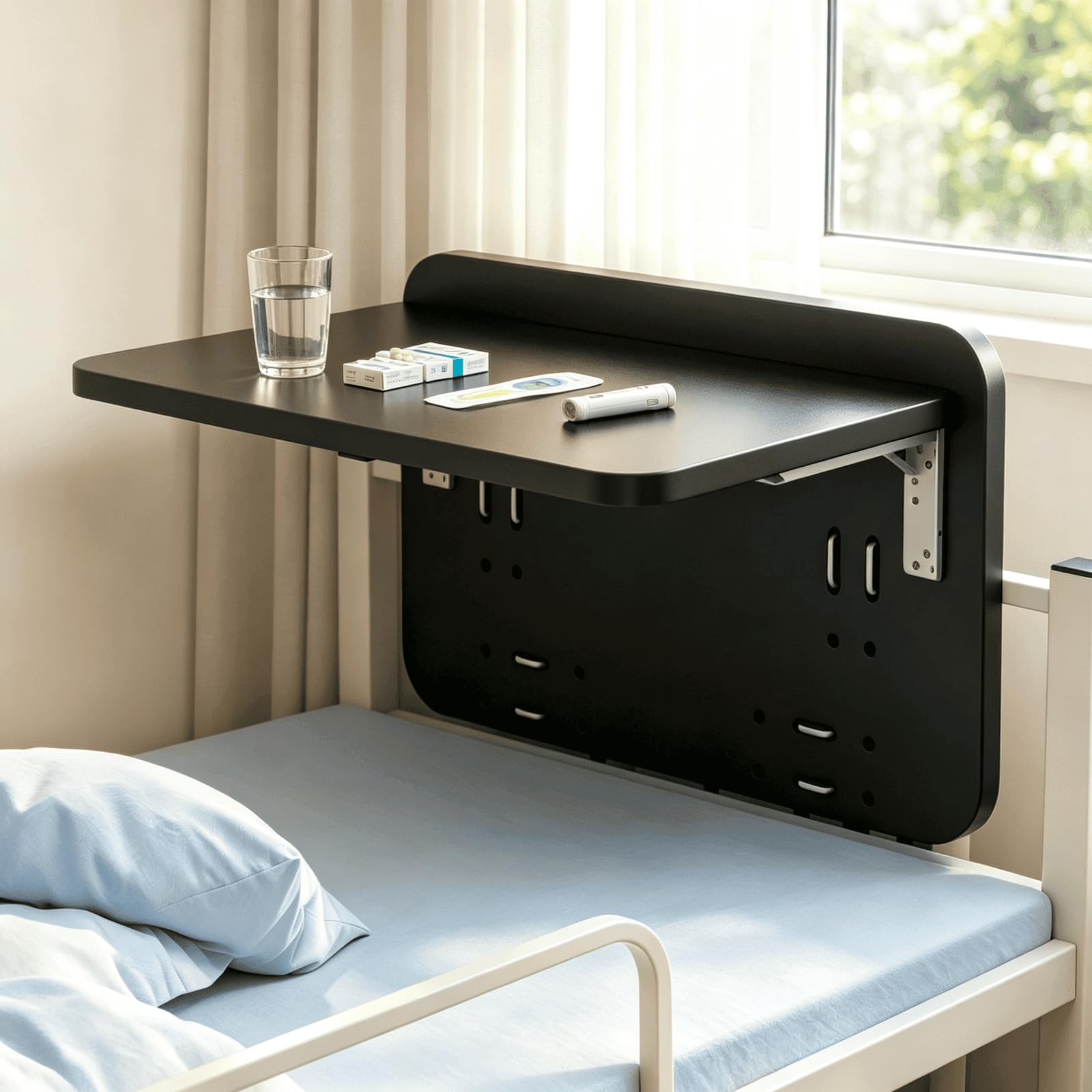 Kumamart Black Foldable Bed Tray K-Bracket Space Saving Board