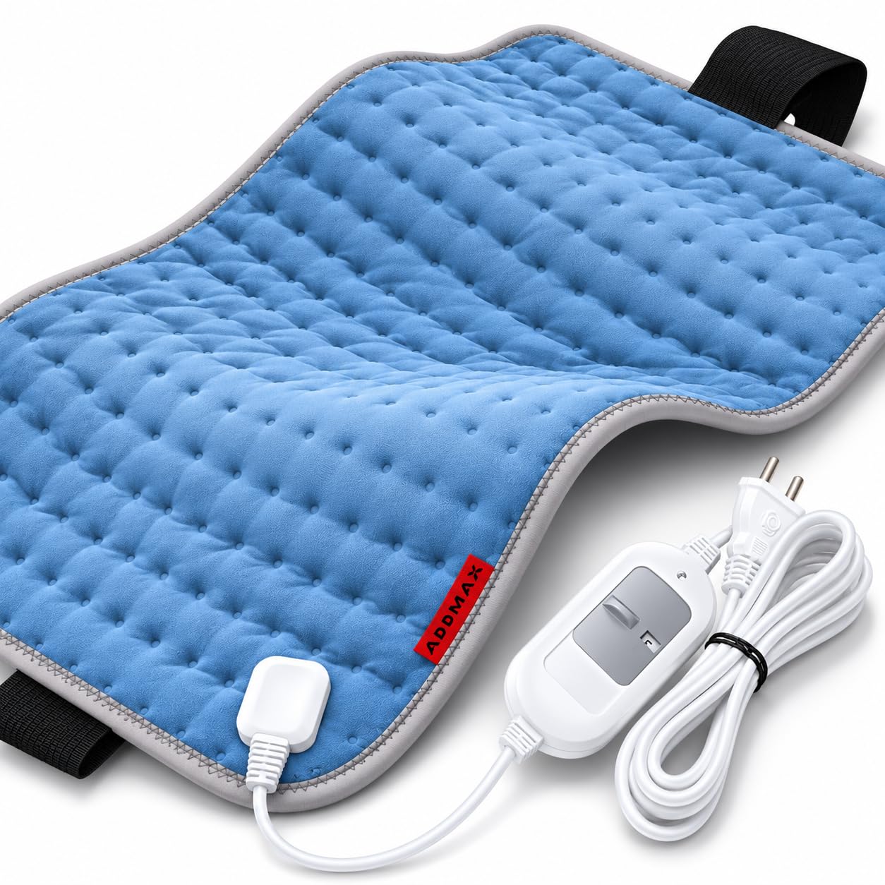 ADDMAX Electric Heating Belt for Pain Relief - Orthopaedic Electric Heating Pad Lower Back Pain & Period Cramps | Regular Size | Auto Cutoff | Heat Therapy Waist Wrap for Pain Relief of Back,Neck,Shoulder,Lumbar (Grey)-image-49
