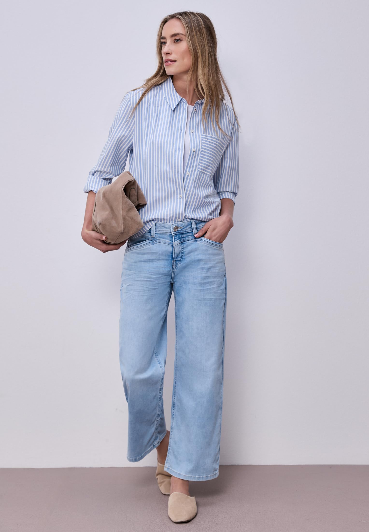 Street One Bluse mit Hemdkragen und Backprint
