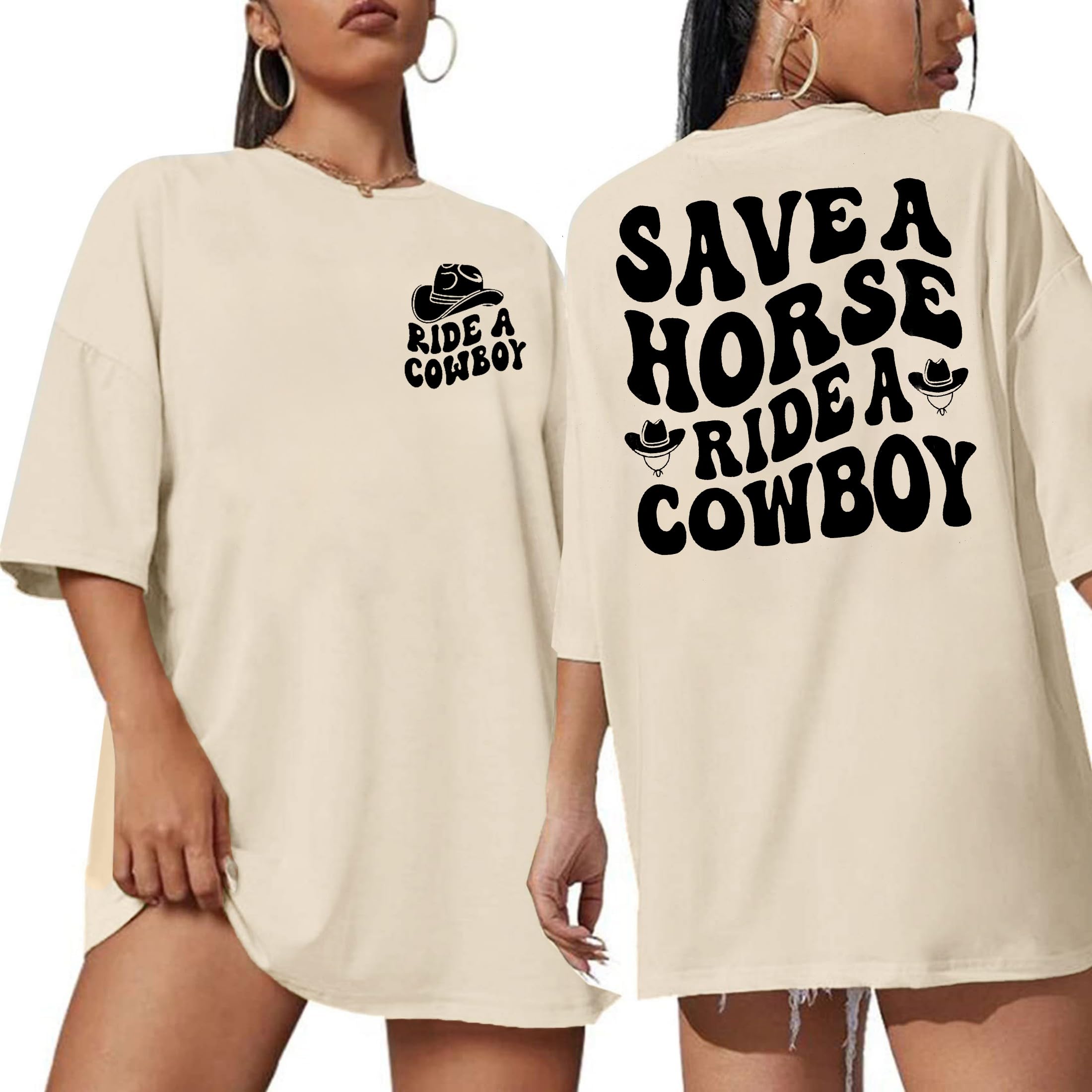 Hold Your Horses T Shirt Women Funny Rodeo Cowboy Graphic Tees