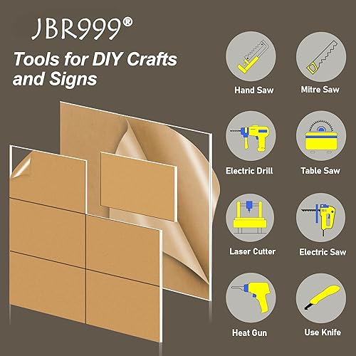 Miniatura 3 de Hojas de plexiglás de 14 de pulgada de grosor, de 18 x 24 pulgadas, hoja de acrílico fundidoplexiglás transparente, para letreros, manualidades,