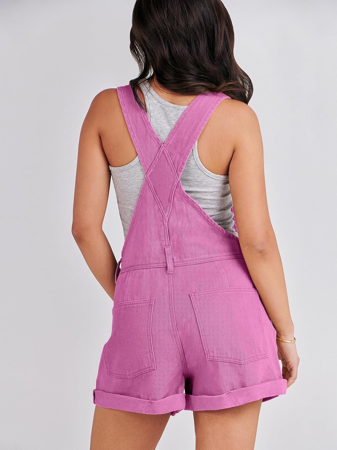 ANRABESS Overalls for Women Denim Shorts Overalls 2026 Summer Casual Loose Fit Adjustable Rompers Jean jumpsuit Bib Shortalls - Image 2