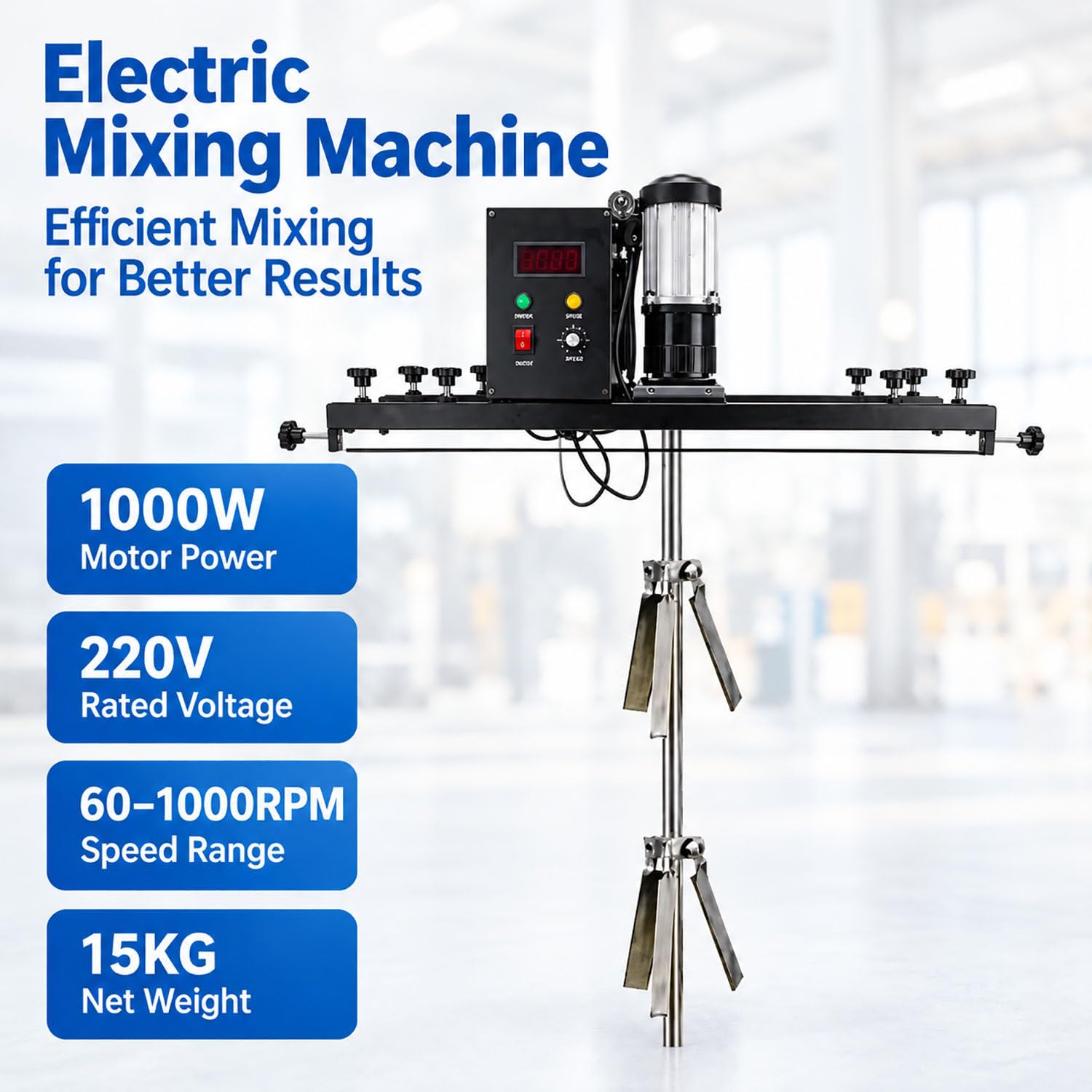 Mieszalnik elektryczny do IBC 1000 W, regulowany wspornik B