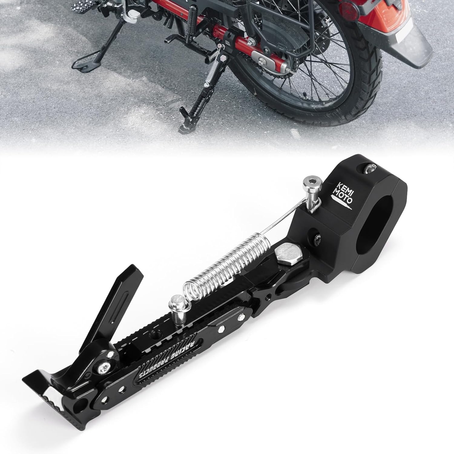 KEMIMOTO CT125 Side Stand Kickstand Extension - Adjustable Height （7.09" - 9.45"） - Compatible with CT125 Trail 125 2021 2022 2023 2024 2025 2026