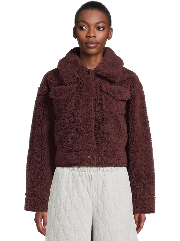 Burgundy UGG Frankie Short Trucker Jacket