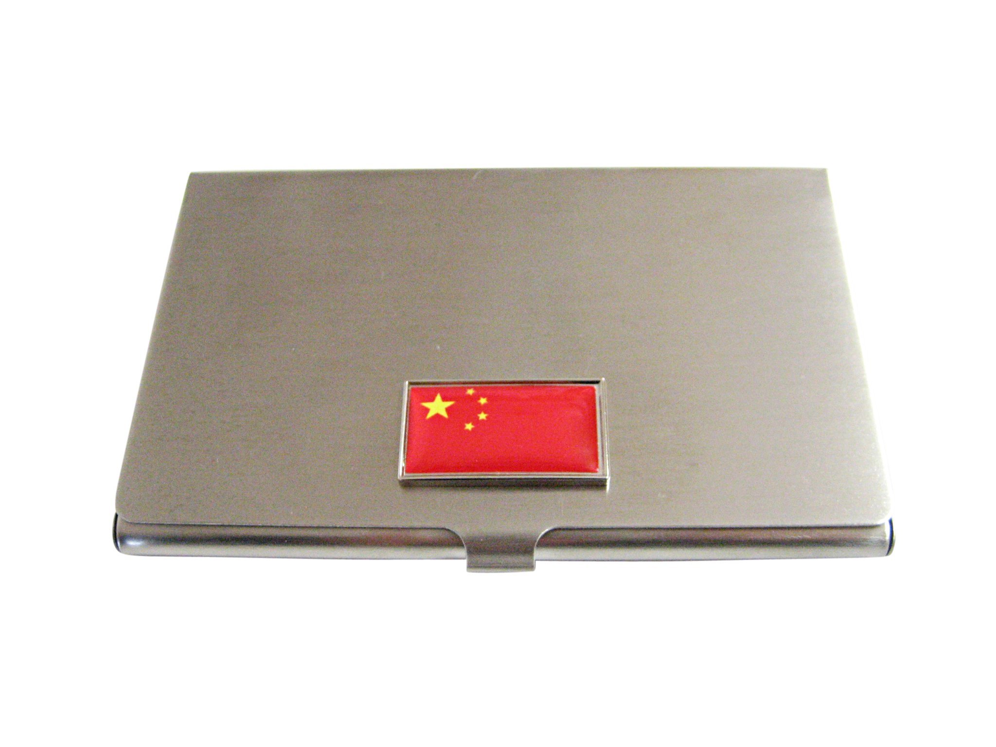 Kiola Designs Thin Bordered China Flag Pendant Business Card Holder