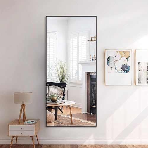 NicBex Espejo de longitud completa de 47 x 22 pulgadas marco de aleación de aluminio espejo de pared grande espejo de tocador espejo de dormitorio