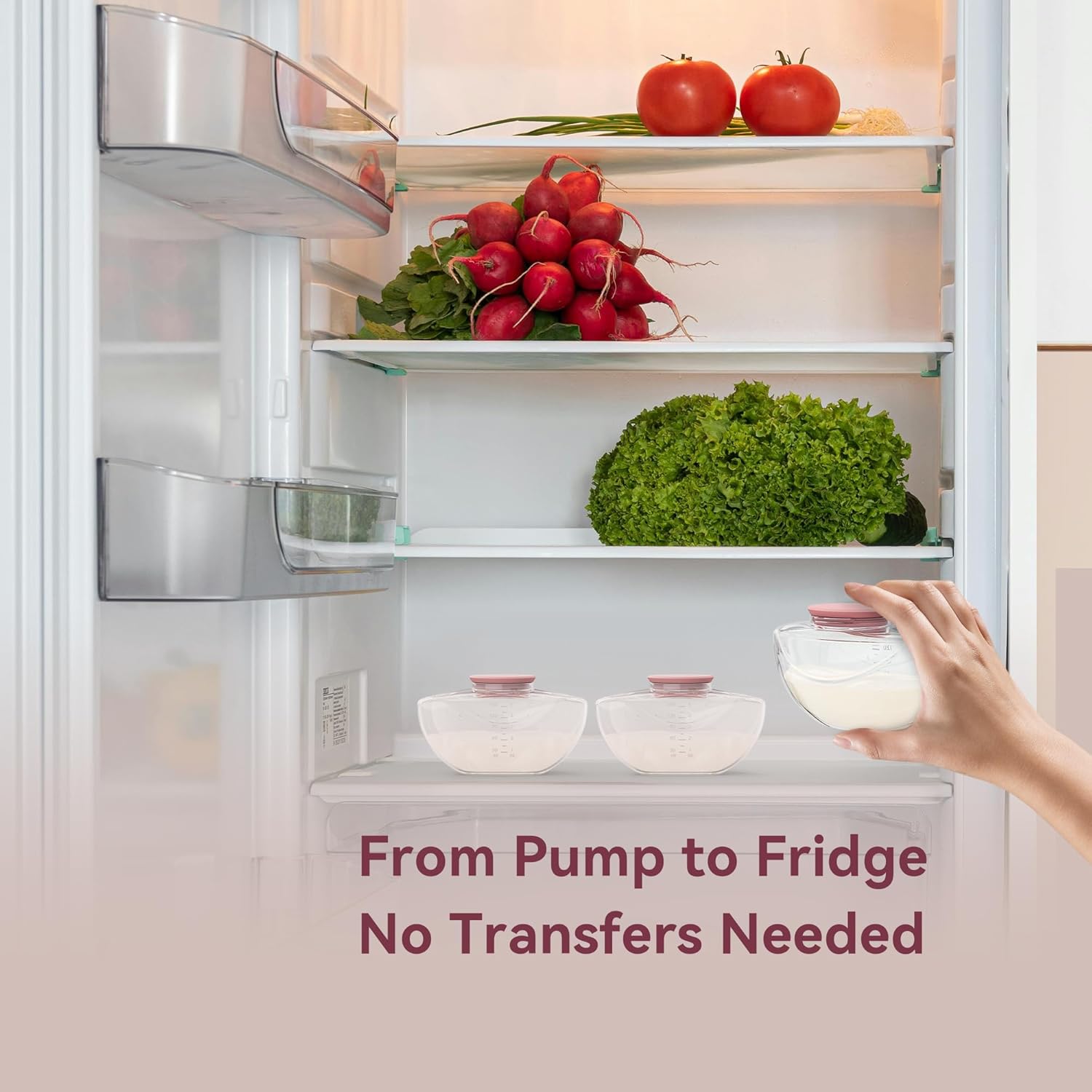 2 Pack Breastmilk Pump Storage Bottles Compatible with Momcozy Upgraded M9, Breast Milk Container, Breastfeeding Essentials, Not Original Mom Cozy Parts - Image 6