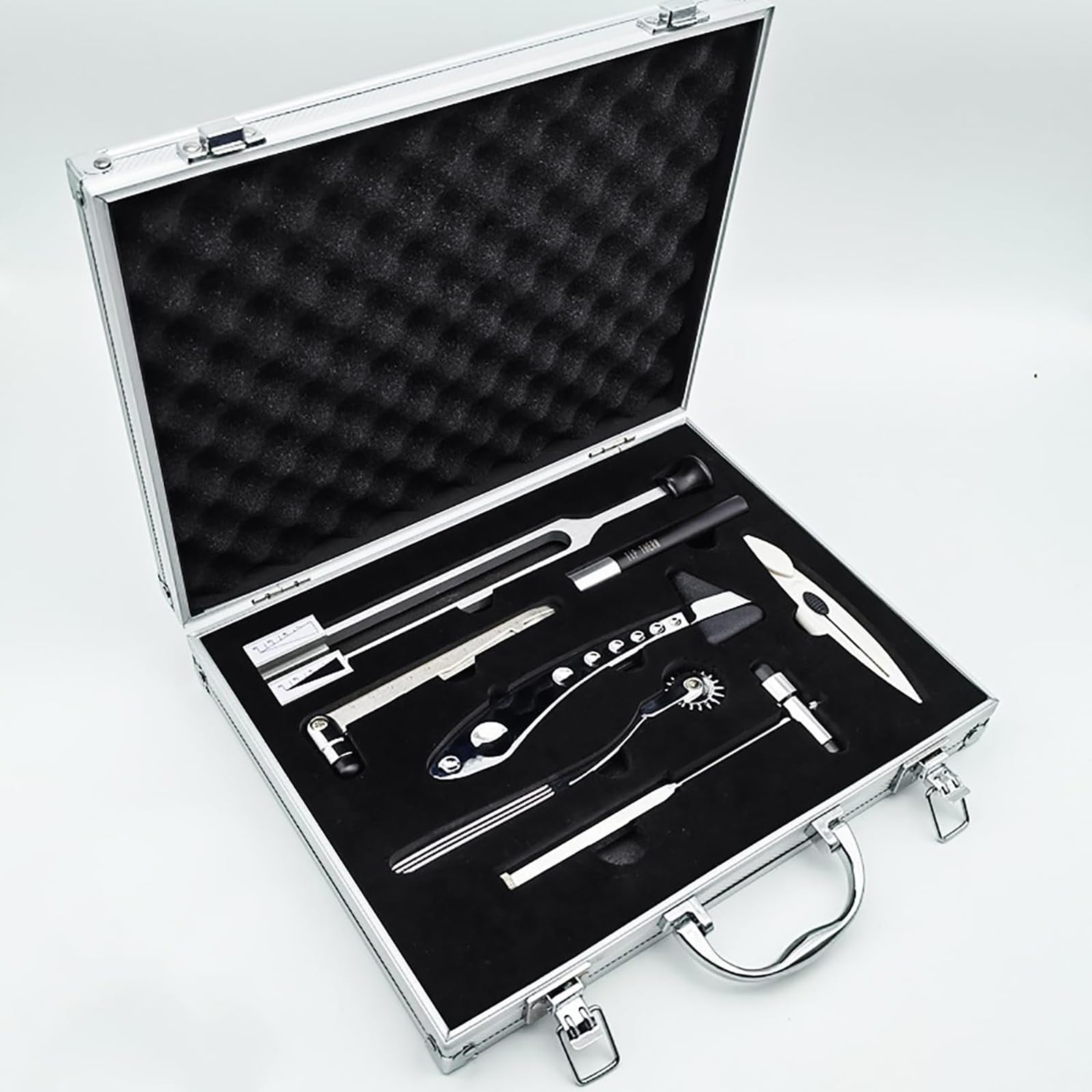 Kit d'Examen Neurologique en Acier Inoxydable avec 7 Outils, Appareil de Diagnostic Neurosensoriel