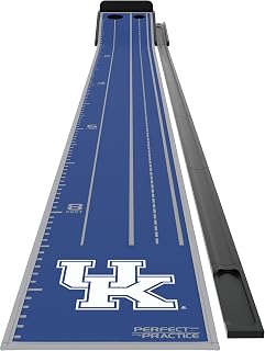 PERFECT PRACTICE Putting Mat Collegiate Edition- Indoor Golf Putting Green with 2 Holes for Practicing at Home or in The Office - Gifts for Golfers - Golf Accessories for Men