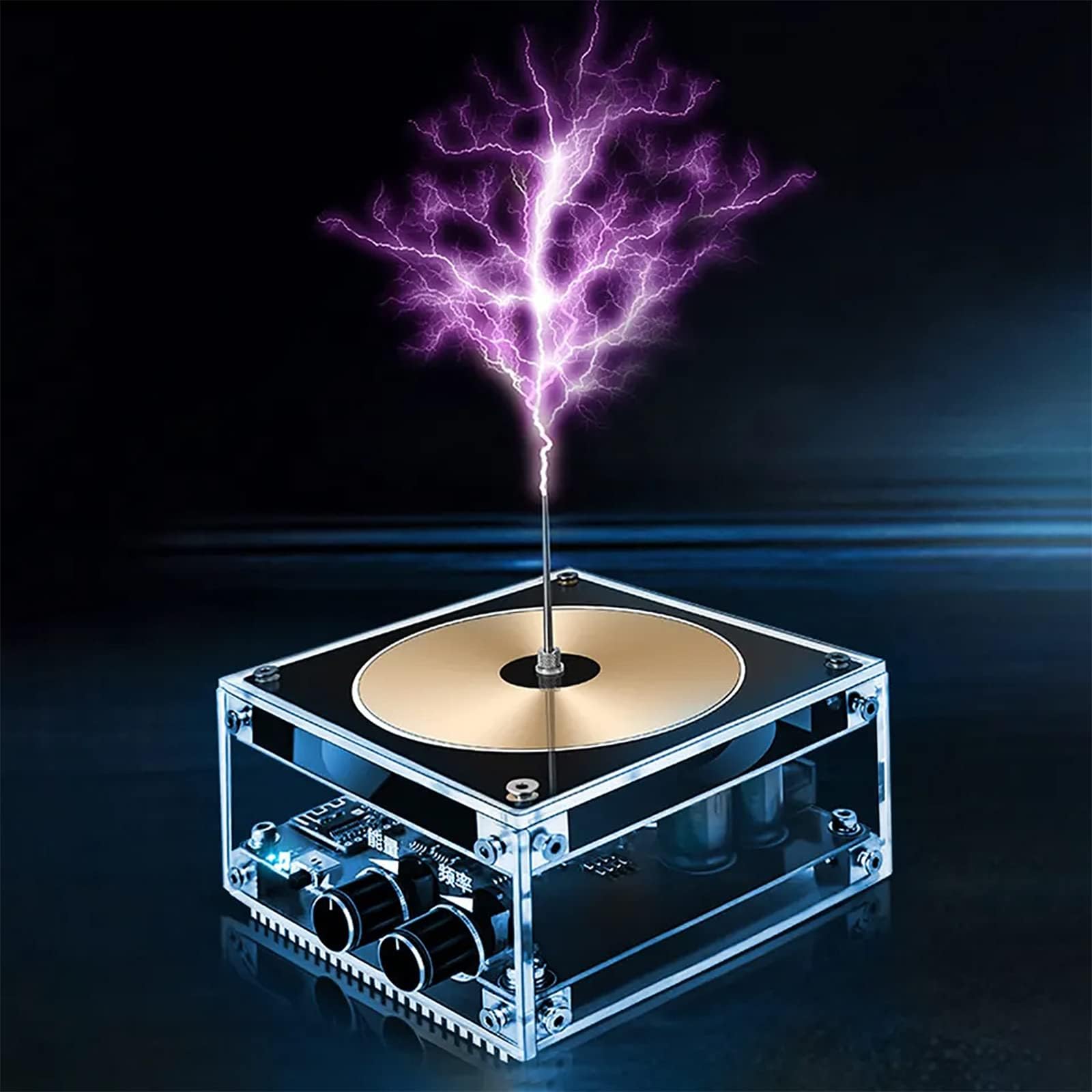 Knstlicher Blitz Lampe Bluetooth Tesla Spule Plasma Lautsprecher - Knstlicher  Blitz Musik Spielzeug & Deko Fr Physik Fans