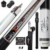 Vista 8 de Taco de billar, palos de billar con estuche rígido, eje de baja desviación, palos profesionales de billar de 19.5 a 21 onzas