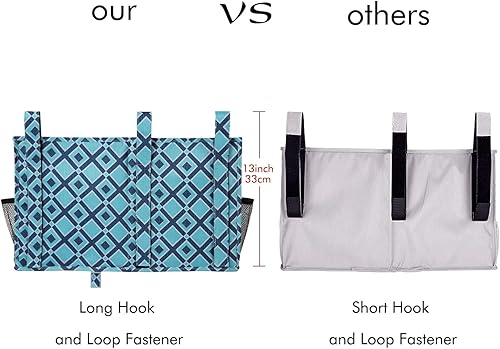 Miniatura 3 de Surblue - Organizador de cama colgante para mesita de noche, bolsa de almacenamiento, bolsillo para literas y camas de hospital, dormitorios