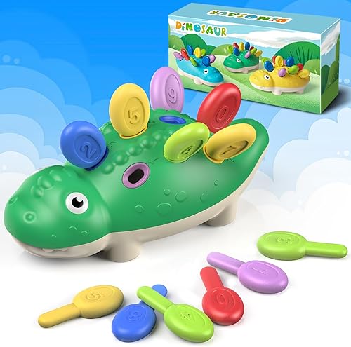Juguetes Montessori para niños pequeños, actividades de aprendizaje, juegos educativos de dinosaurios, juguetes sensoriales de desarrollo de