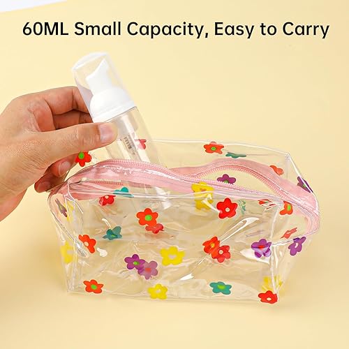 Miniatura 7 de 3 botellas de espuma de 2 onzas, dispensador de bomba de espuma vacía, botellas de bomba de espuma de champú, bomba de jabón espumosa para limpieza