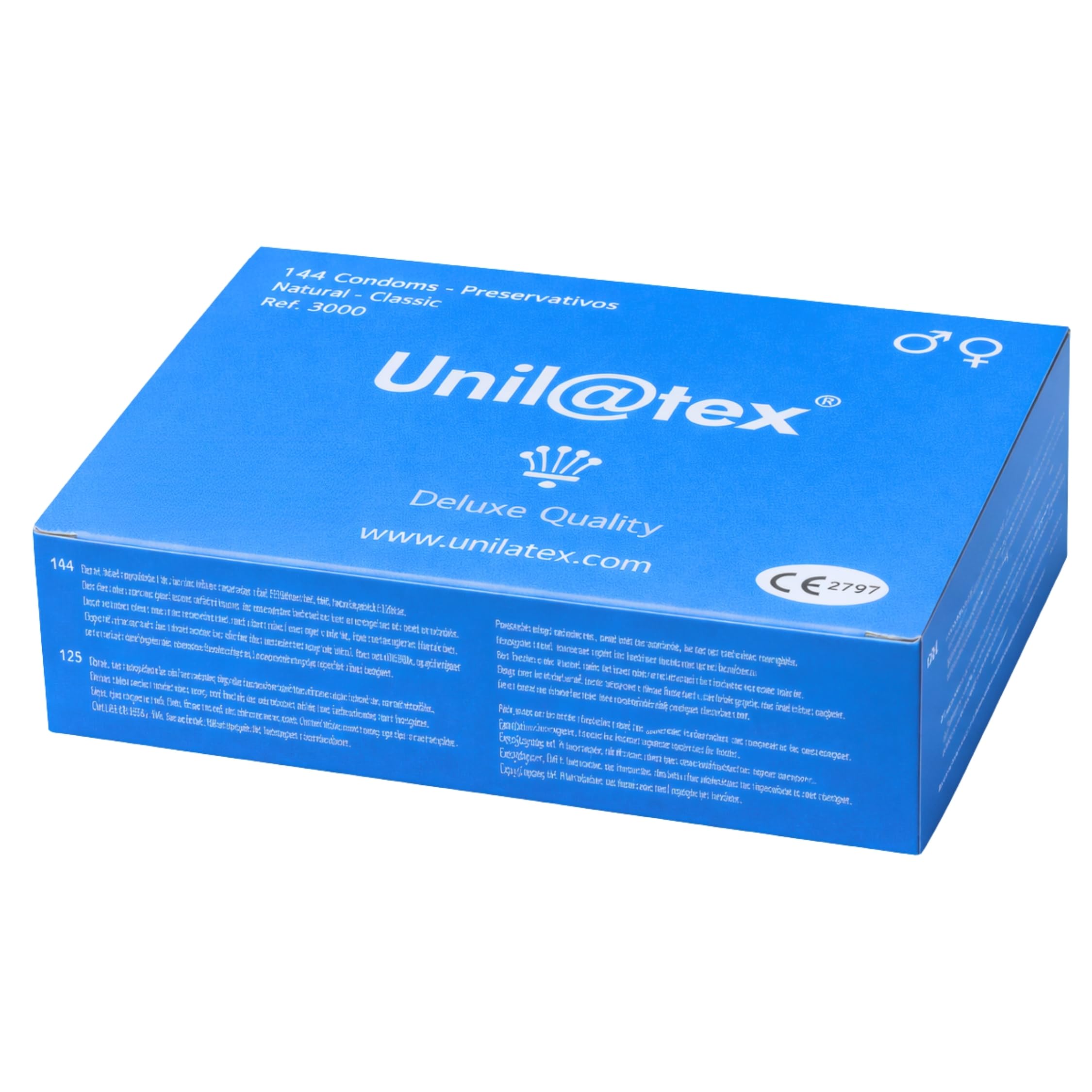 Unilatex Deluxe Quality Natural Classic Condones de Látex Natural Lubricados Tamaño Estándar 53 mm x 185 mm Ajuste Cómodo Alta Protección Testados Electrónicamente (144 Unidades) — view 2