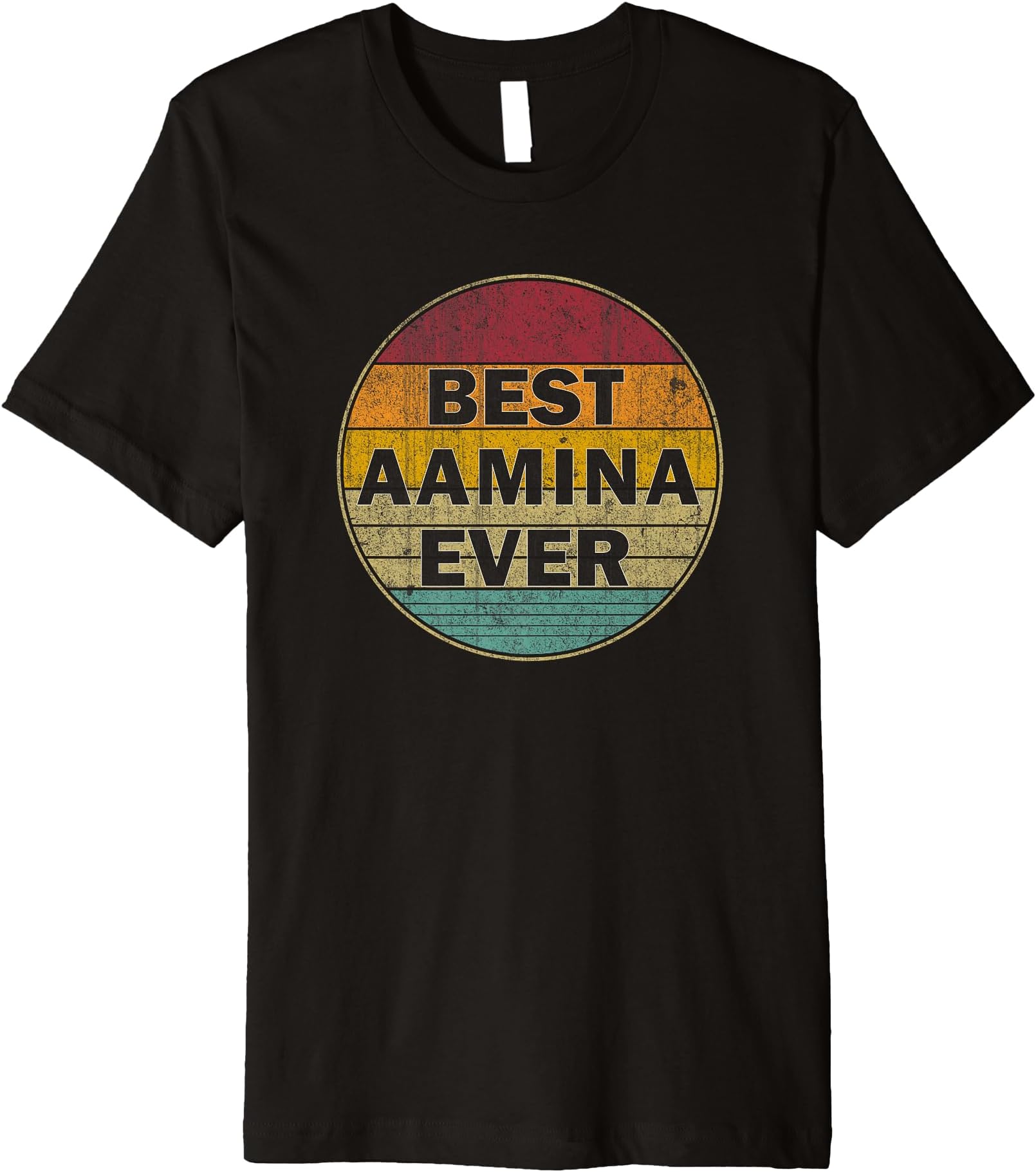 Personalized Name Aamina I love Aamina Retro vintage Style Premium T-Shirt