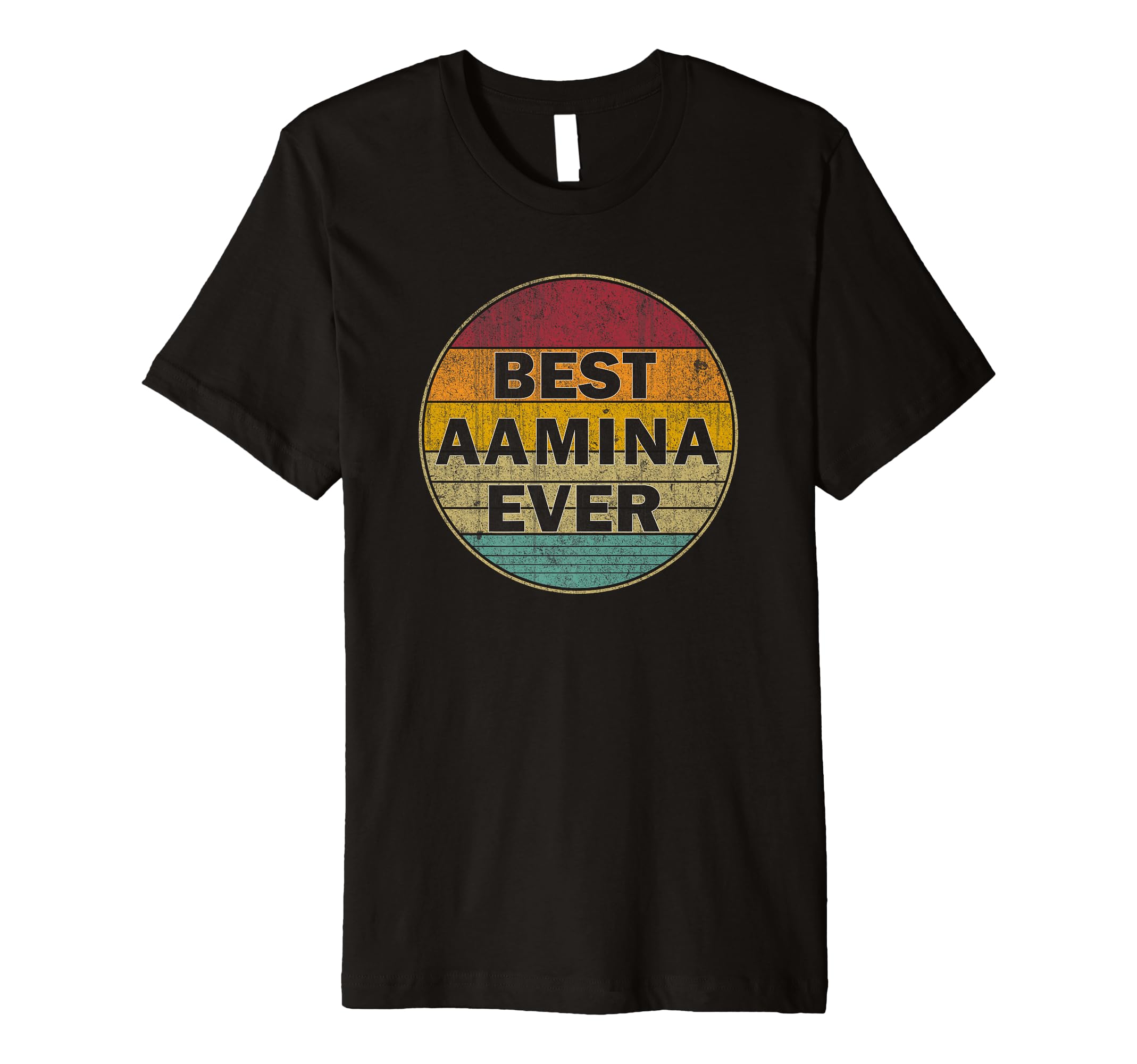 Personalized Name Aamina I love Aamina Retro vintage Style Premium T-Shirt
