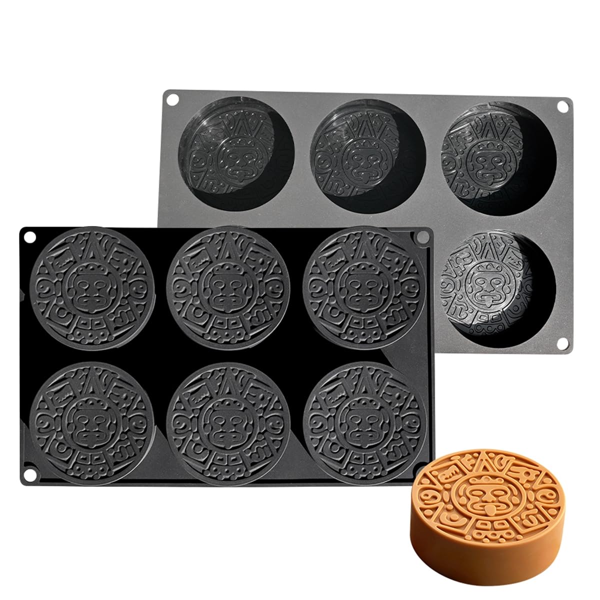 mostsom Moule en silicone 3D cylindrique 6 cavités pour chocolat, mousse, gelée, pudding, dessert (B_ cylindre)