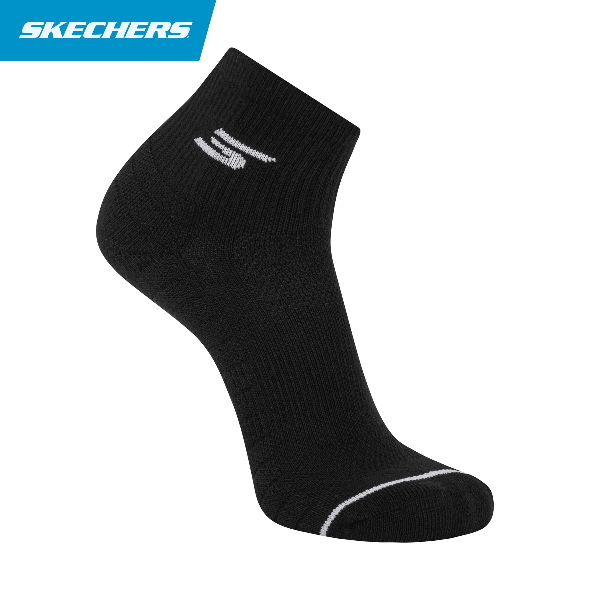 Skechers Herren 3-pack Performance Pickleball Quarter Crew Socks, Odor Control, Mesh Ventilation Socken