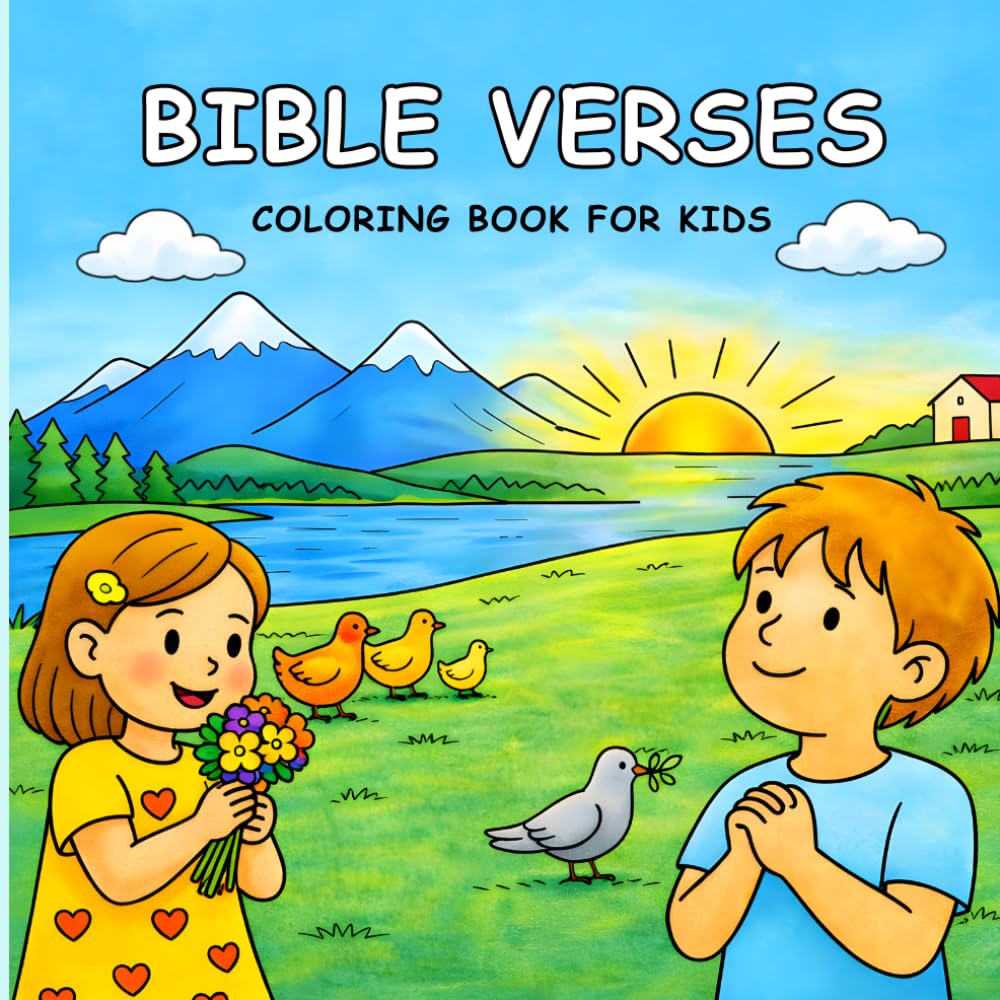 Bible Verses Coloring Book for Kids: Encouraging Scripture Coloring Pages About Faith, Hope, Love & Peace (Christian Coloring Books)