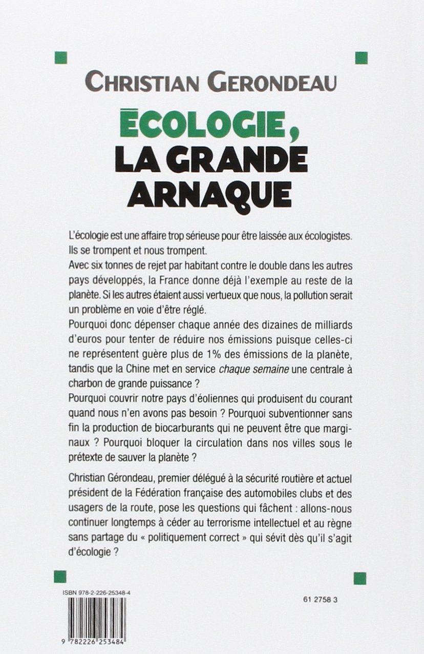 Ecologie, la grande arnaque